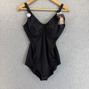 Bali Minimizer Body Shaper Black Size 38D‎ Underwire Firm Control Shapewear NWT